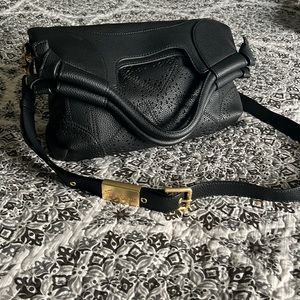 Black crossbody and tote bag